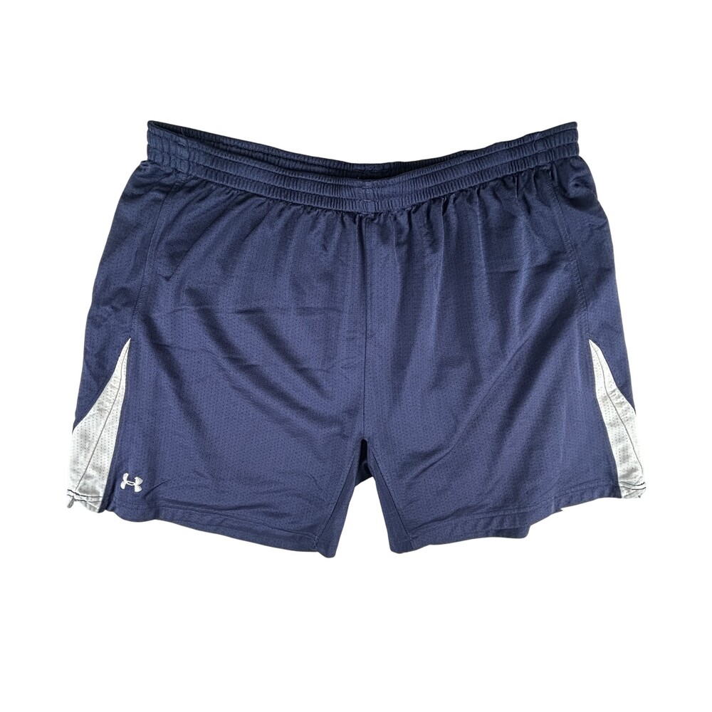 Under Armour Shorts Mens XL Navy Blue Athletic Running Gym Drawstring Polyester